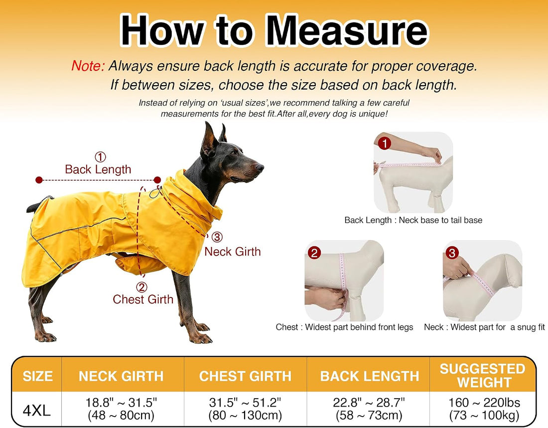 Skmeditec Dog Raincoat with Hood, Waterproof Puppy Rain Coat