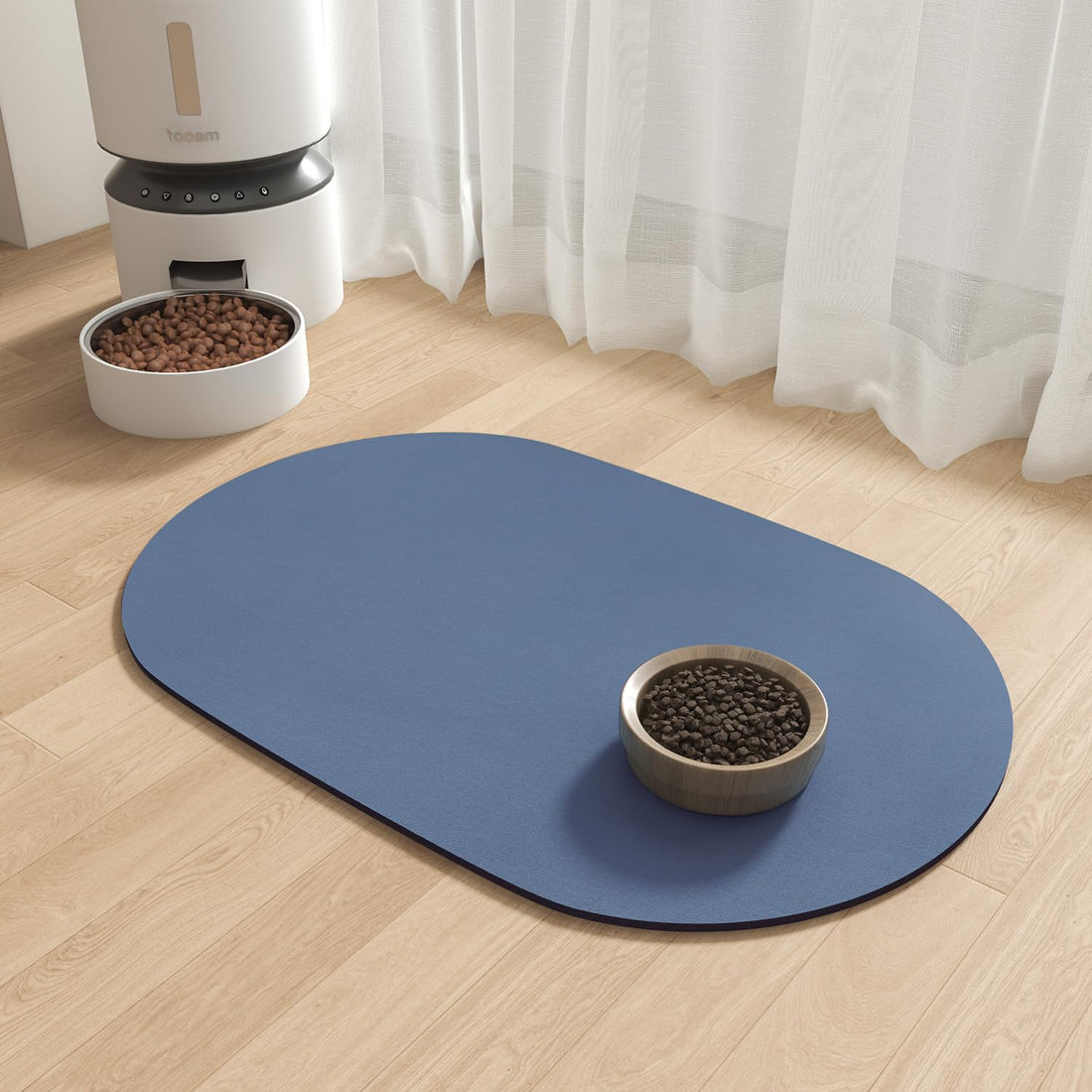 MontVoo Absorbent Dog Food Mat-Dog Mat for Food and Water Bowl