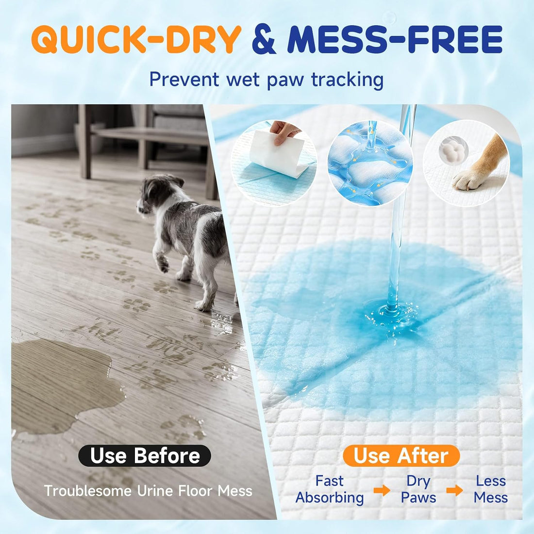 Extra Large Dog Pee Pads 100 Pack, Puppy Pads, Extra Absorbent