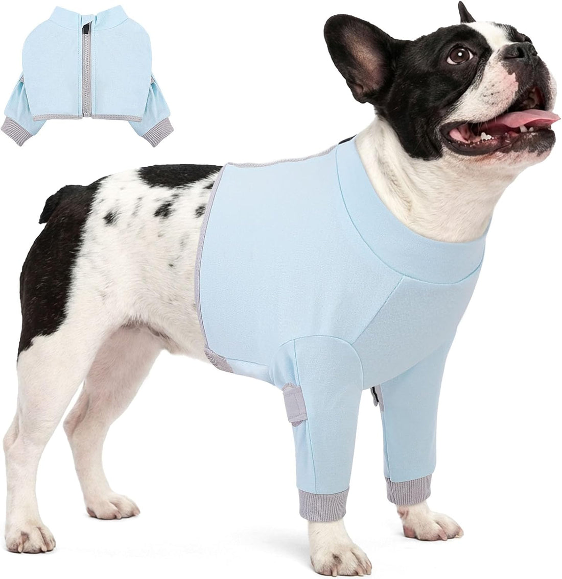 KOESON 100% Cotton Dog Surgery Recovery Suit Front Leg with Elbow