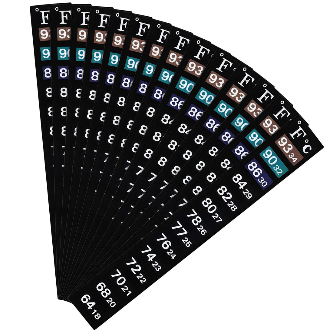 BBTO 20 Pcs Aquarium Thermometer Sticker Temperature Strip for Fish