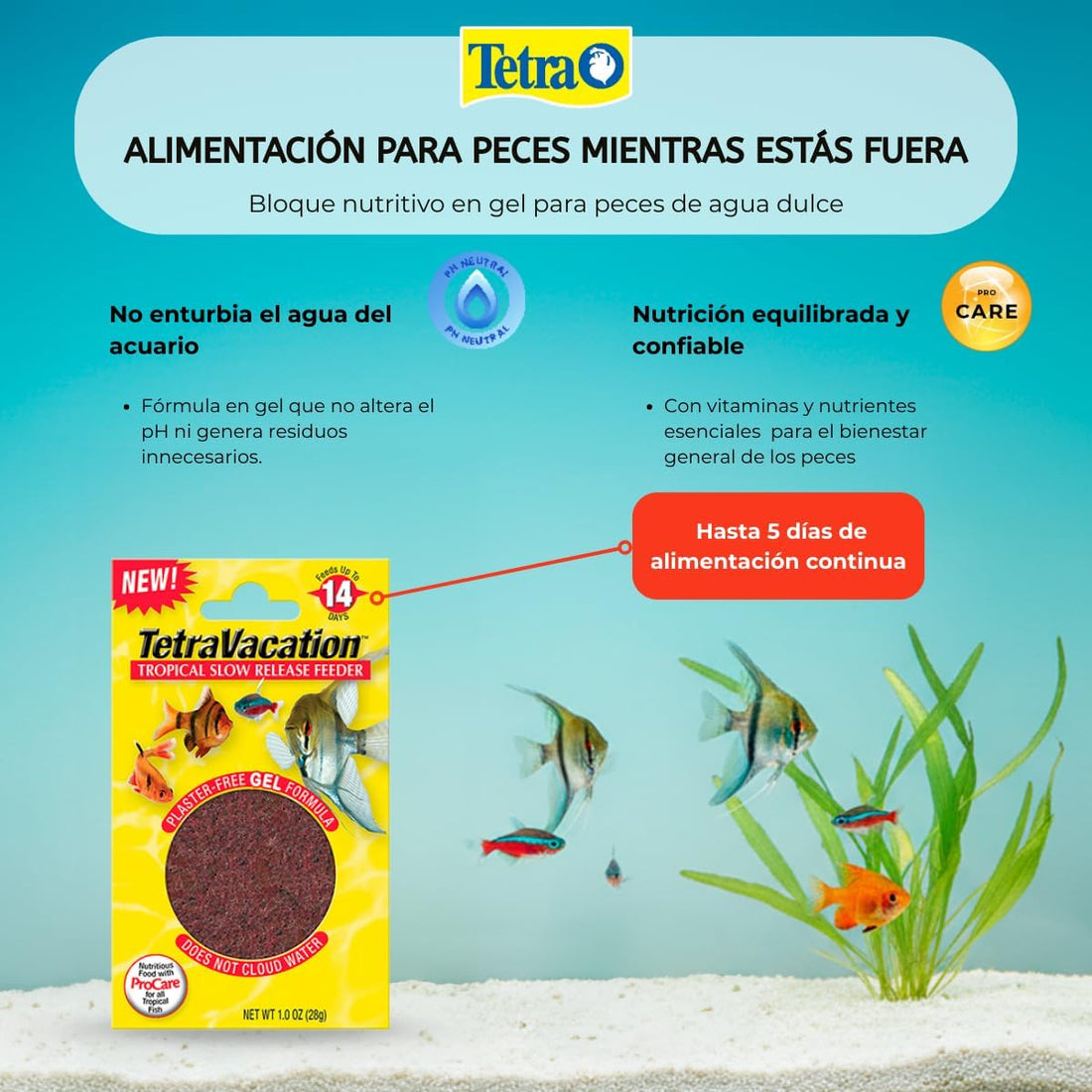 Tetra Vacation Food Slow-Release Feeder Block For Tropical Fish