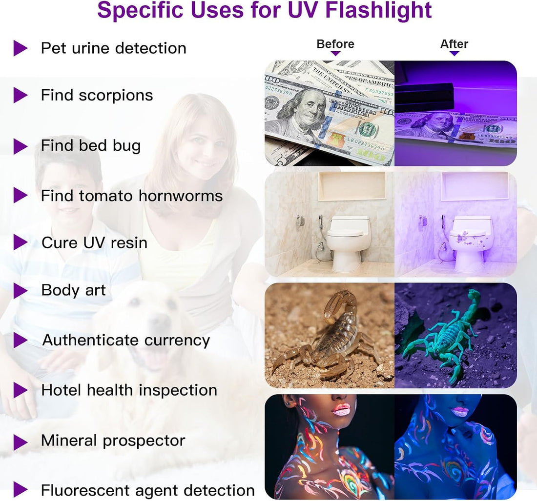 COSOOS 2 UV Black Light Flashlight