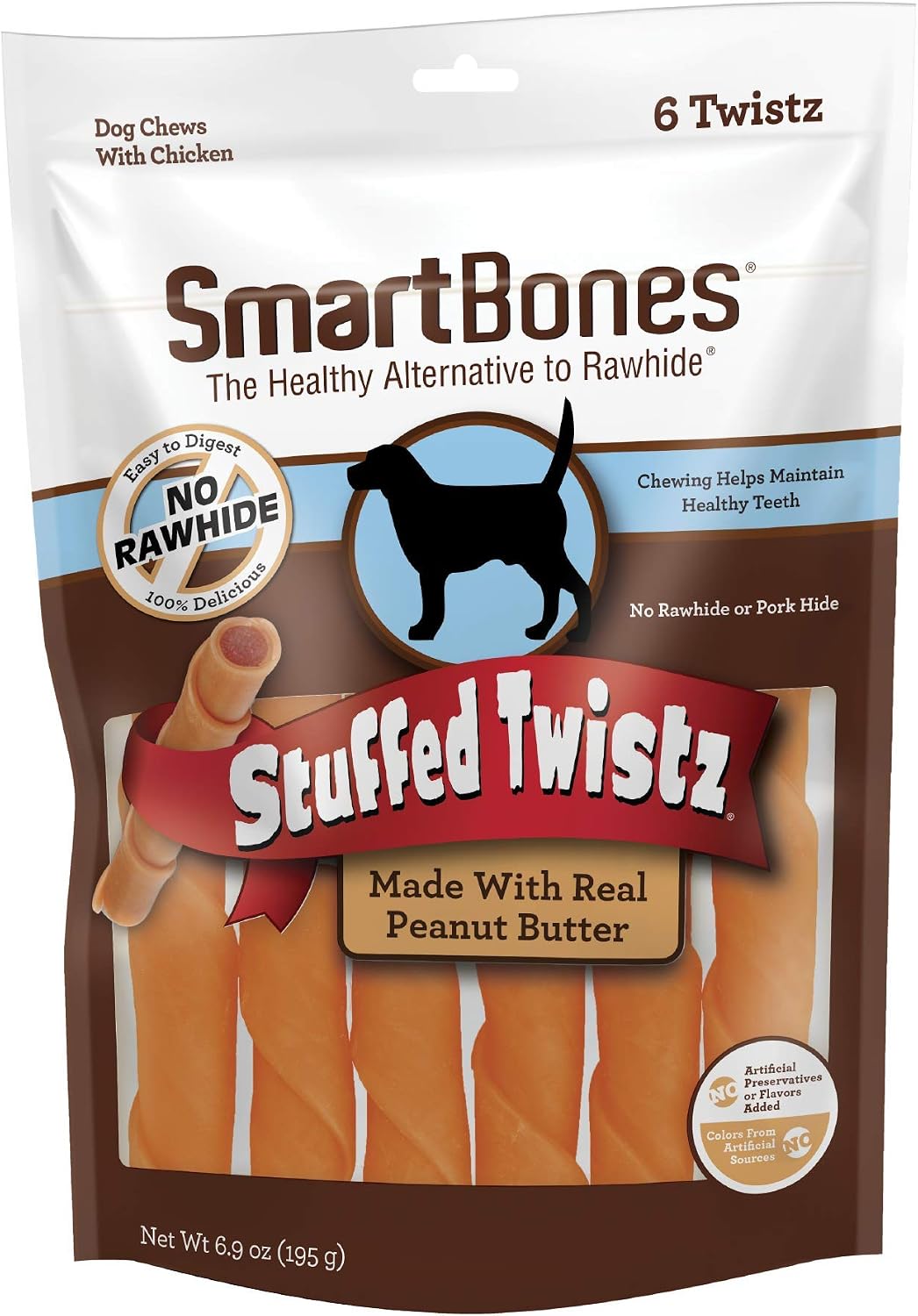 SmartBones Smart Twist Sticks, Rawhide Free Dog Chew Sticks