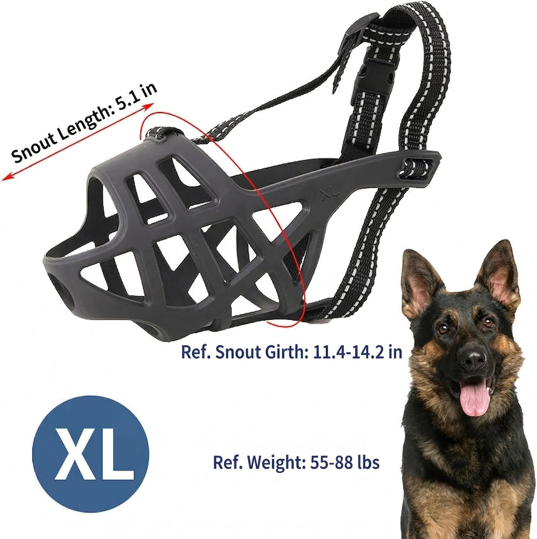 Breathable Basket Dog Muzzle for Extra Large Dogs