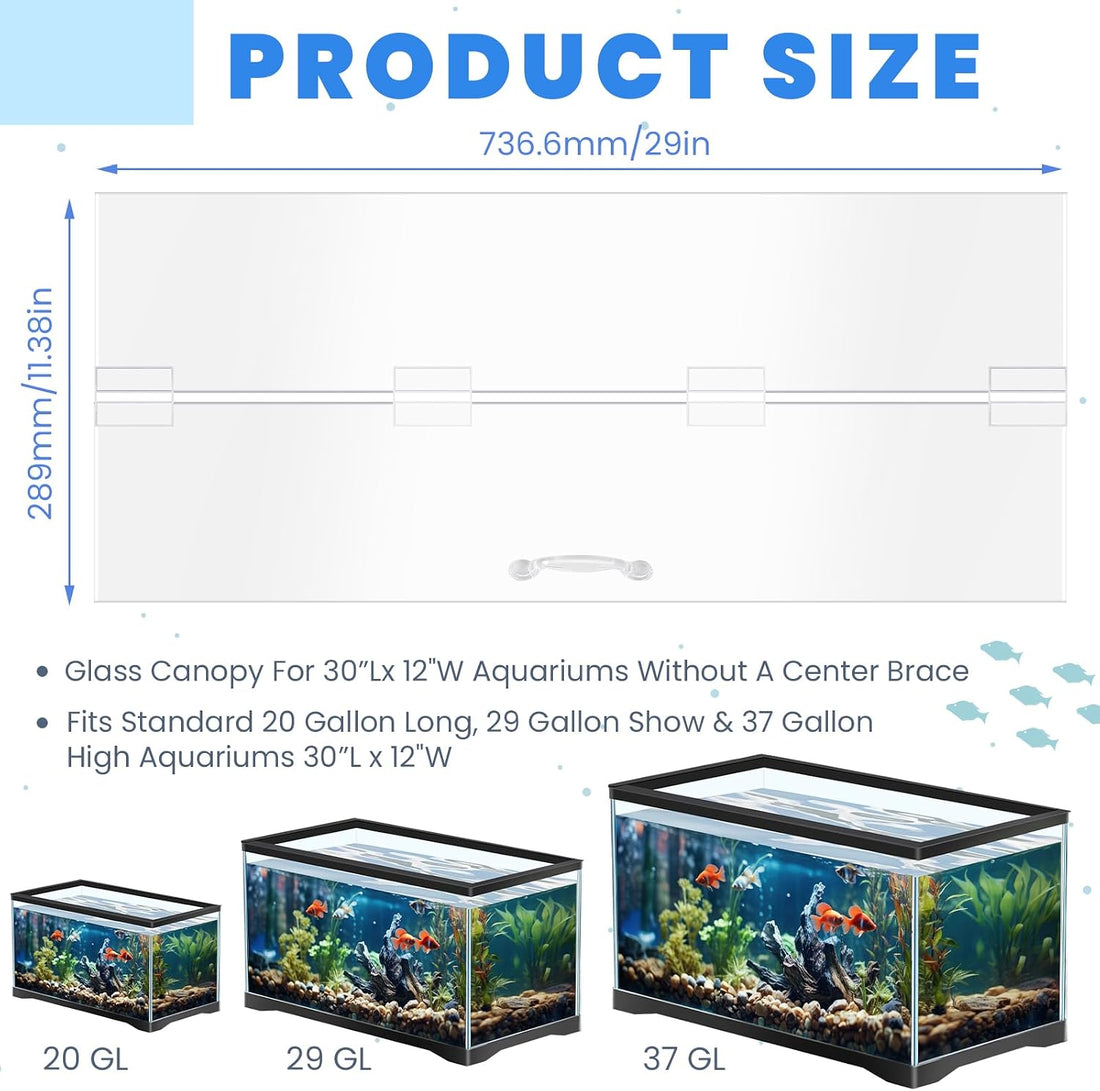 Sieral Aquarium Lids Canopy with LED Light, 3 Pcs