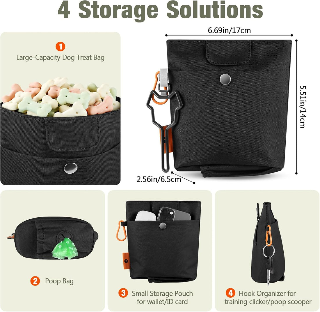 FOREGOER Dog Treat Pouch with Washable Lining