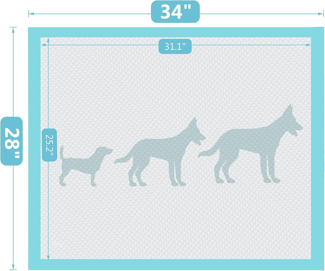 BESTLE Extra Large Pet Training and Puppy Pads Pee Pads for Dogs