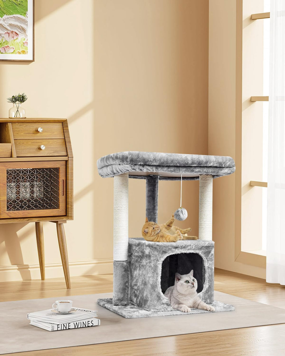 SYANDLVY 27IN Cat Tree for Indoor Cats Large Adult