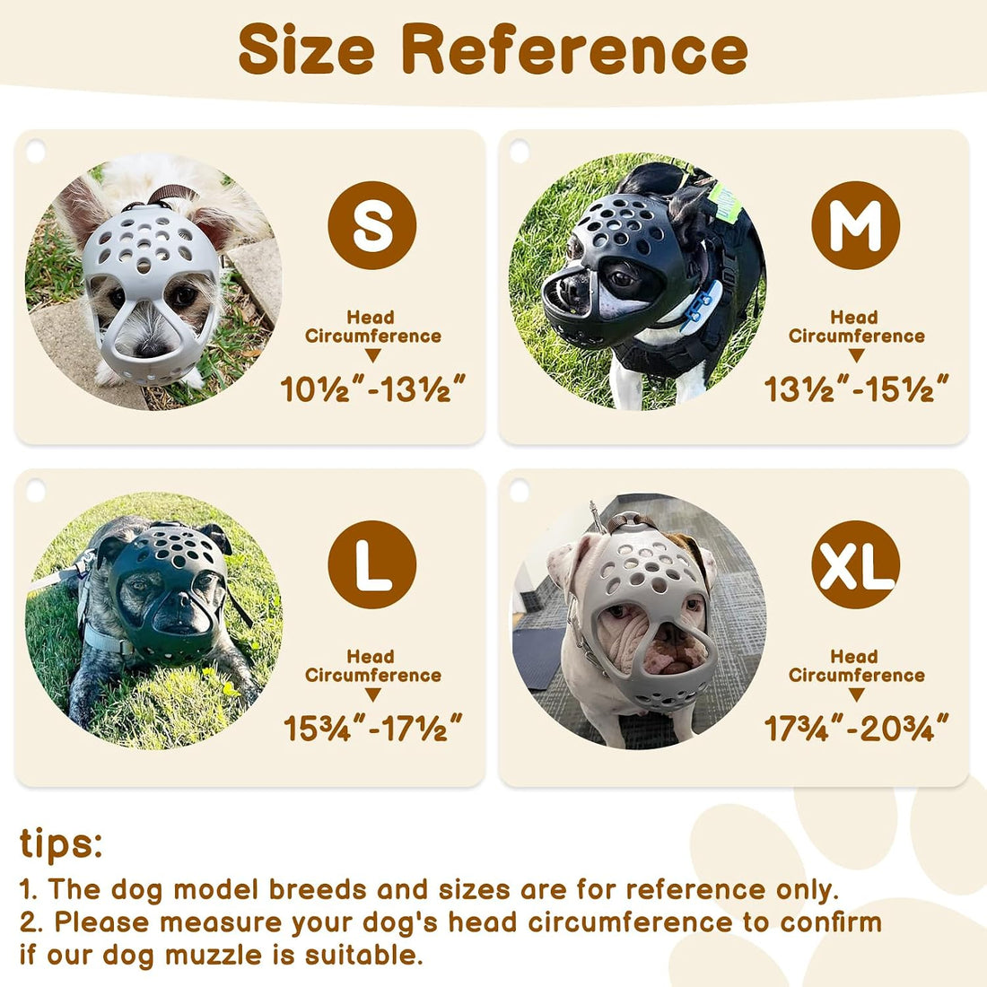 BARKLESS Frenchie Muzzle for Biting, Breathable Short Snout Dog Muzzle