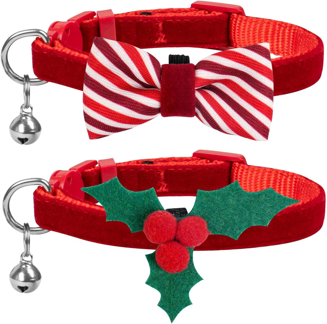 azuza 2 Pack Halloween Cat Collars with Bell