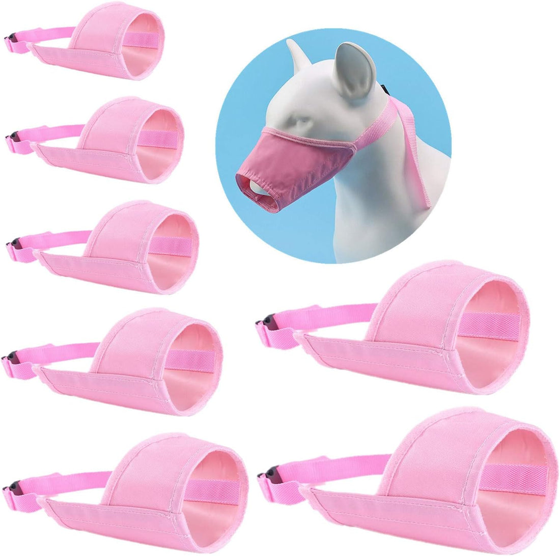 Dog Muzzles Suit - 7PCS Dog Muzzles Adjustable Quick Fit pet Muzzle