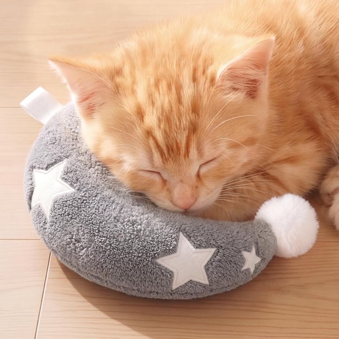 Moon-Shaped Calming Pillow for Cats Soft and Neck-Friendly Dog Pillows