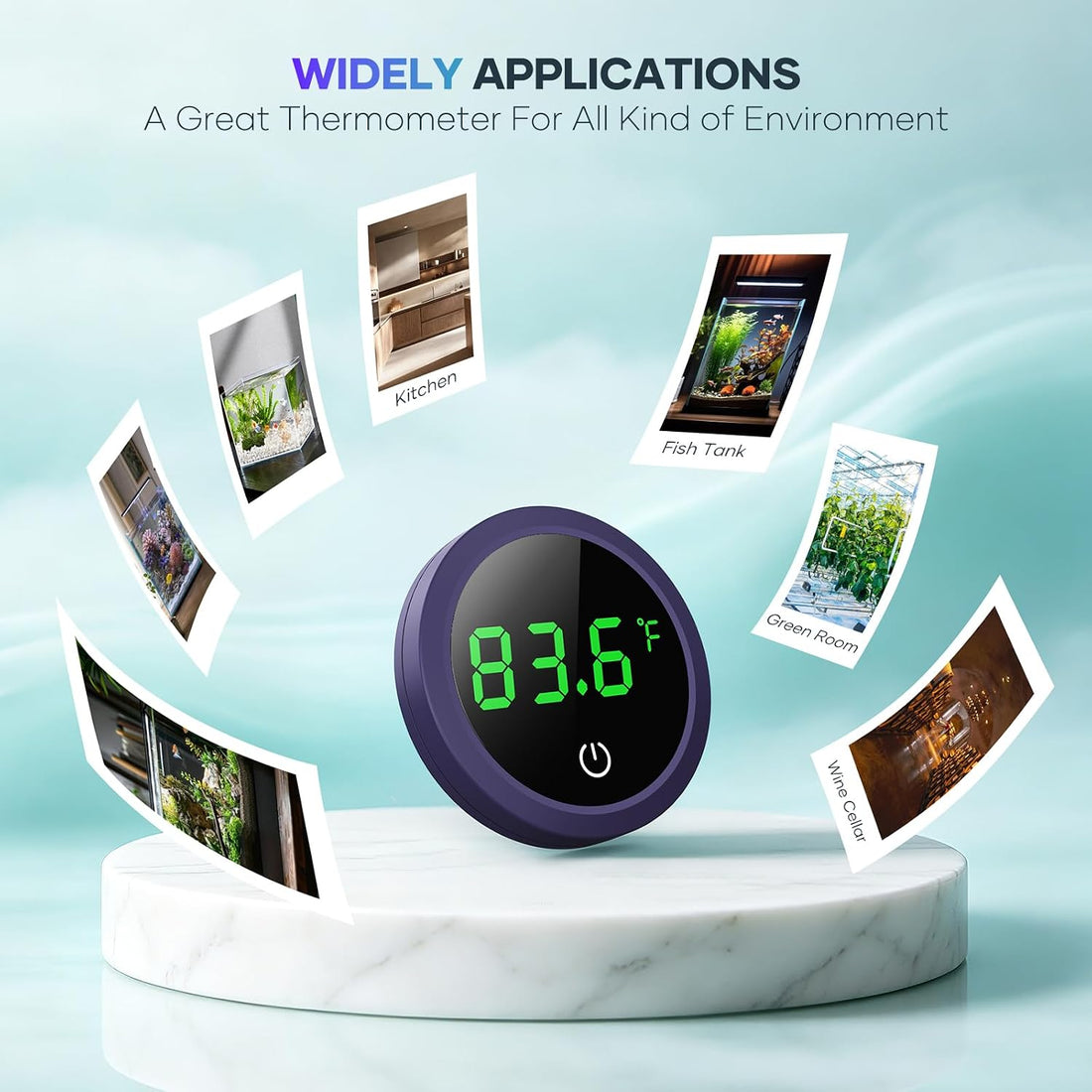 PAIZOO LED Aquarium Thermometer Digital