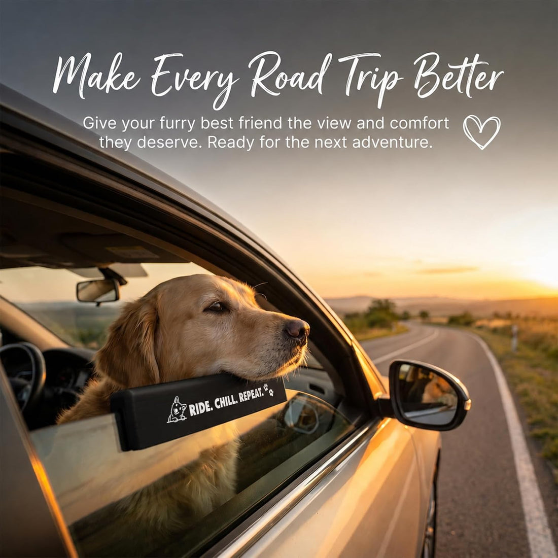 Dog Window Guards for Cars Pet Car Window Chin Rest for Comfortable