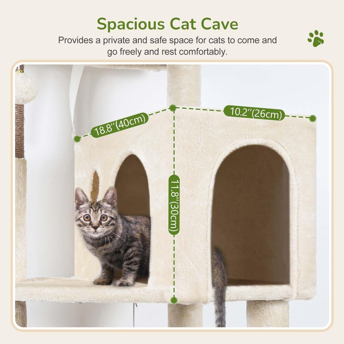 Globlazer Cat Tree Tower with Scratching Post for Indoor Cats, F53