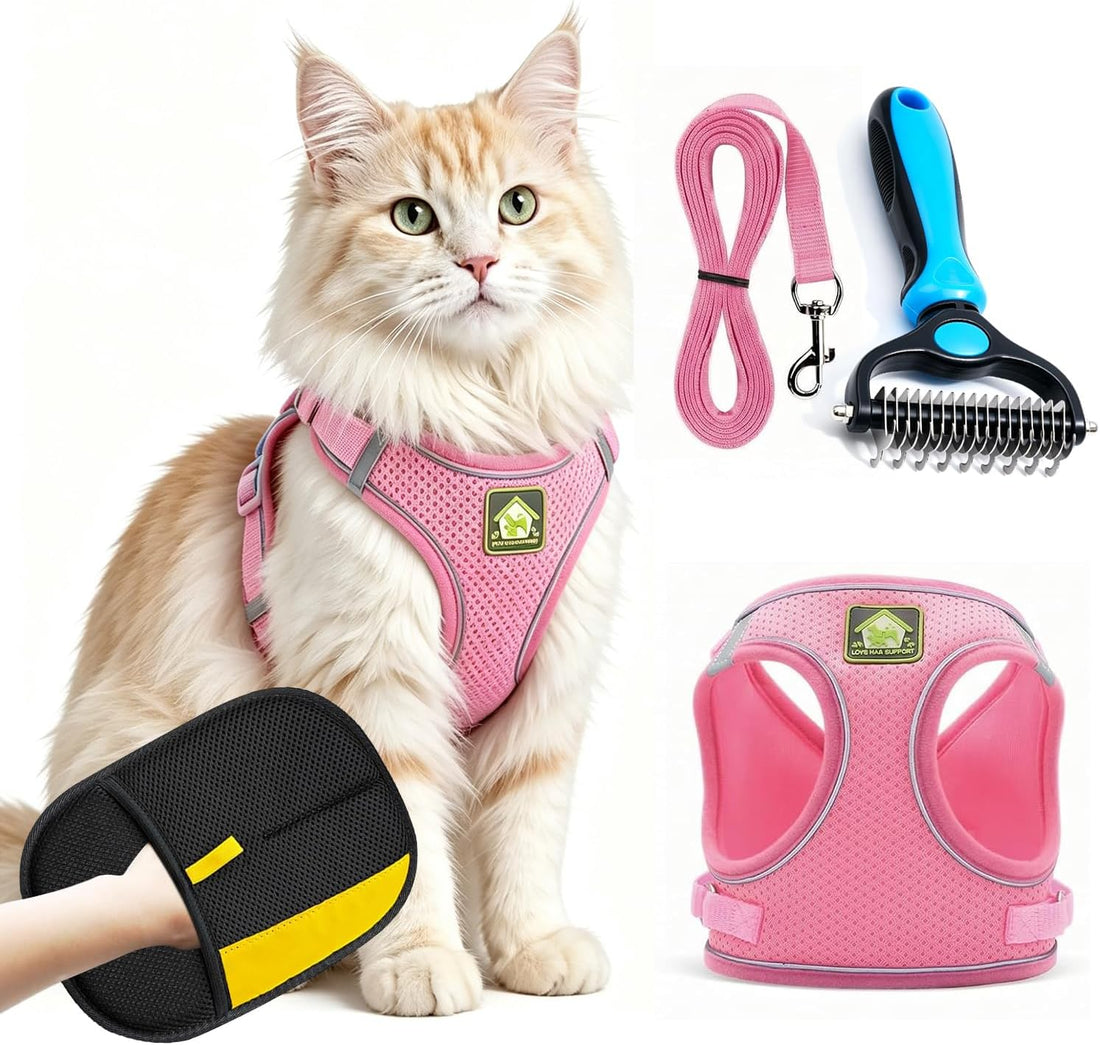 Escape Proof Adjustable Cat Harness and Leash Walking Vest