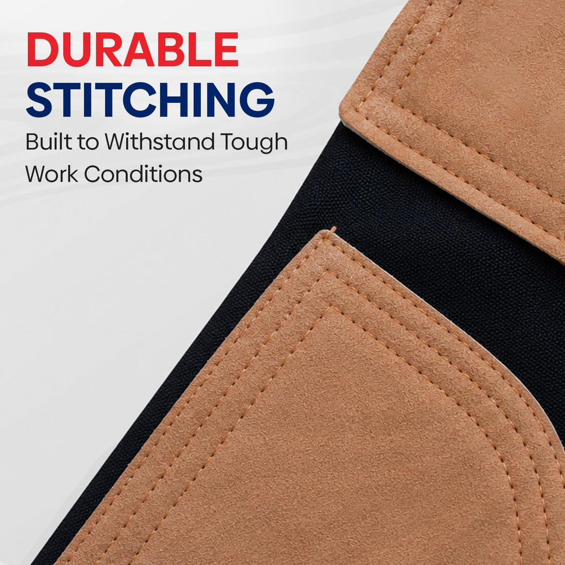 Equine Care Beige Leather Farrier Apron Chaps, Canvas, Back Support
