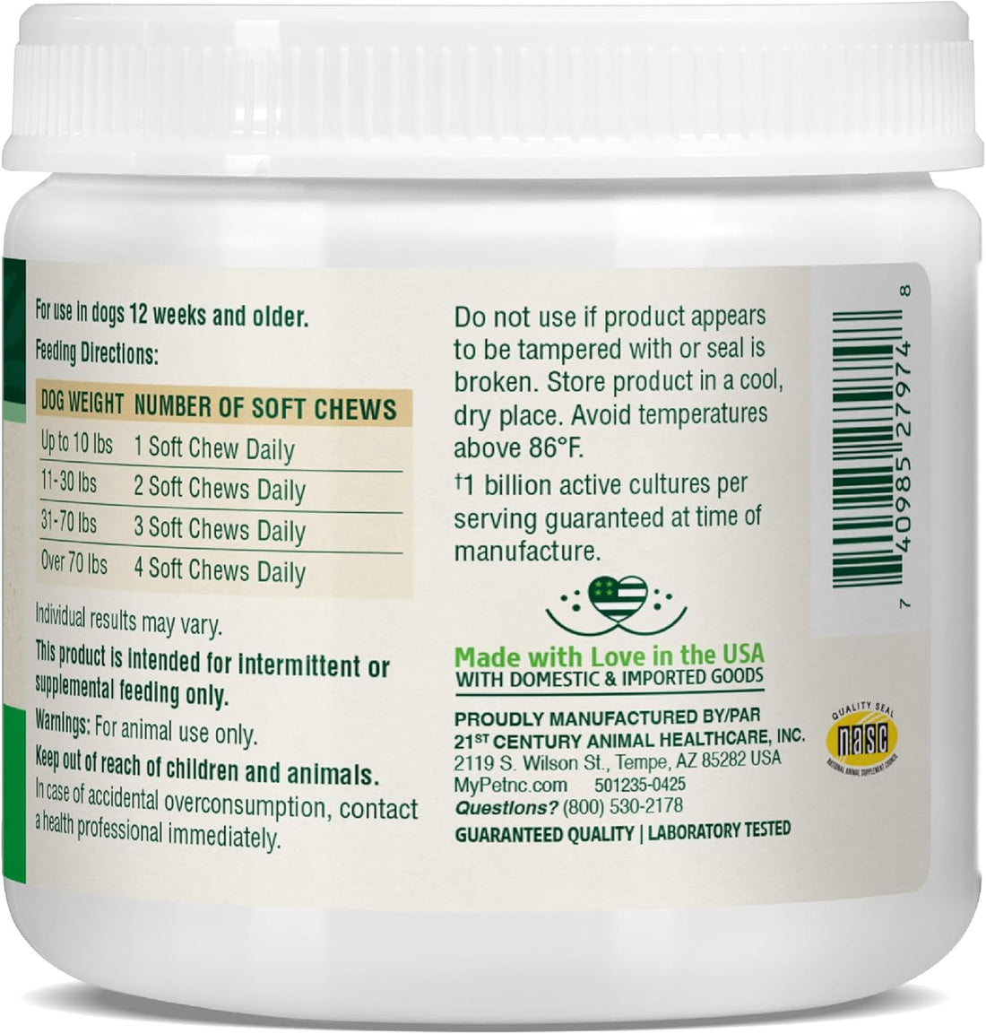 PetNC Natural Care Liver Flavor,Cheese Pre & Probiotic Soft Chews
