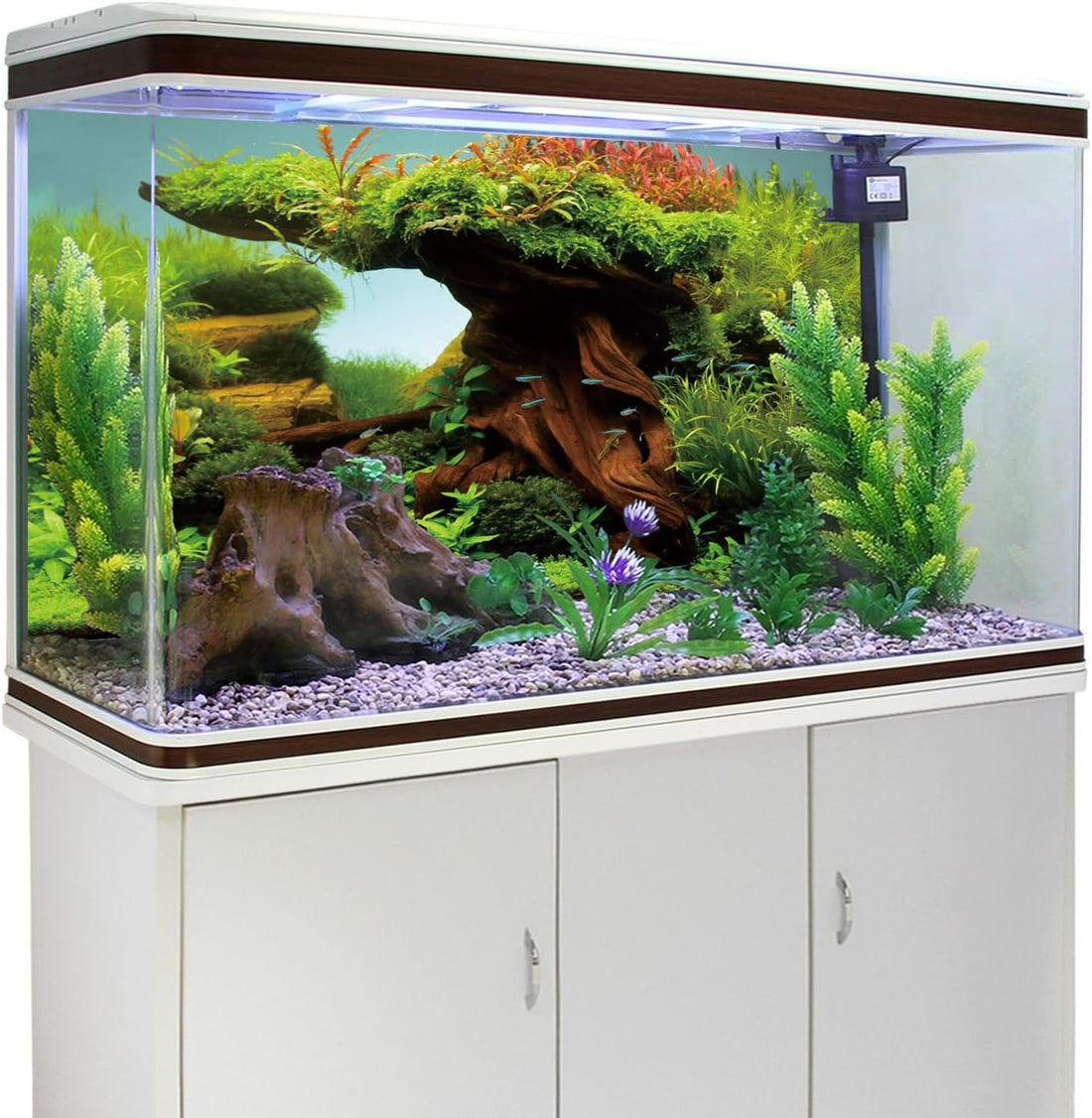 AWERT 48x24 inches Driftwood Fish Tank Background Seaweed Aquarium