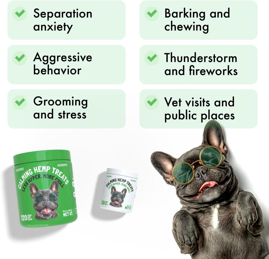 Calming Hemp Treats for Dogs Made in USA Organic Hemp Natural