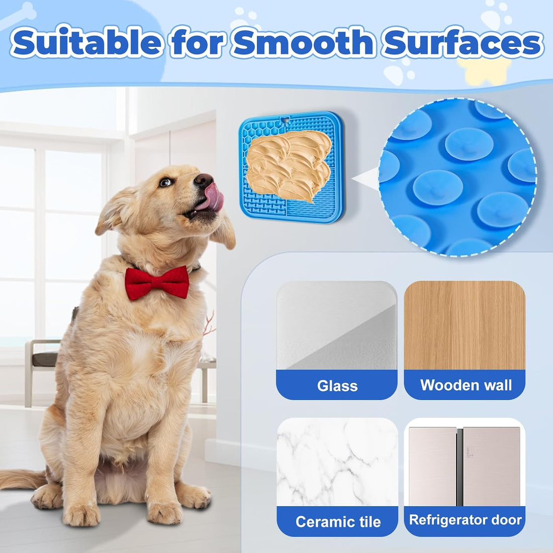 Lick Mat for Dogs, Dog Lick Mat with Suction Cups