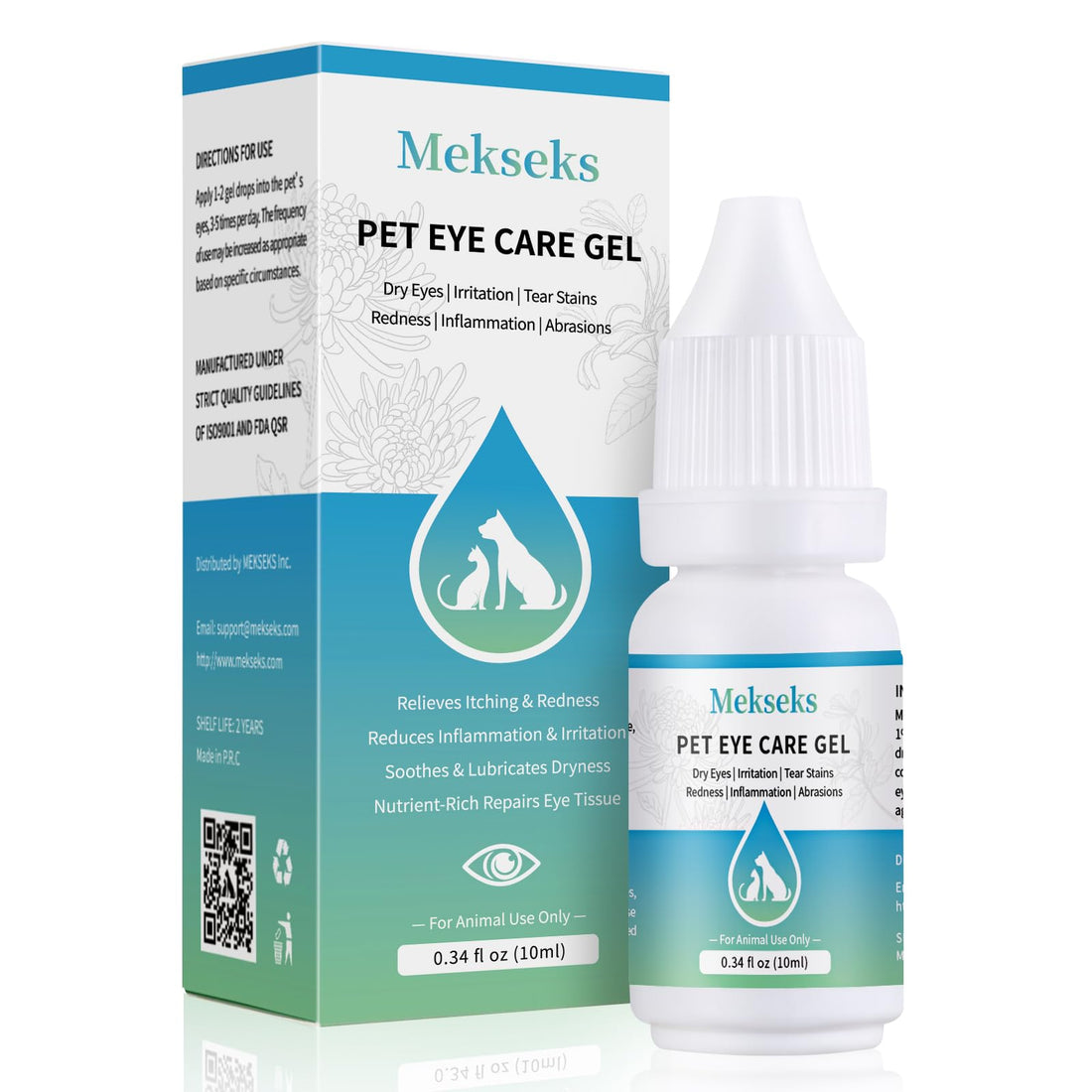 Pet Eye Care Gel Drop for Dogs, Cats, 1% Hyaluronan Eye Drops