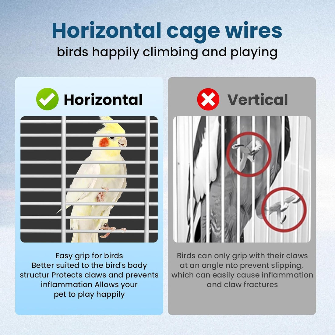 Travel Bird Carrier Cage,Parakeet Portable Cage with Feeder Cup