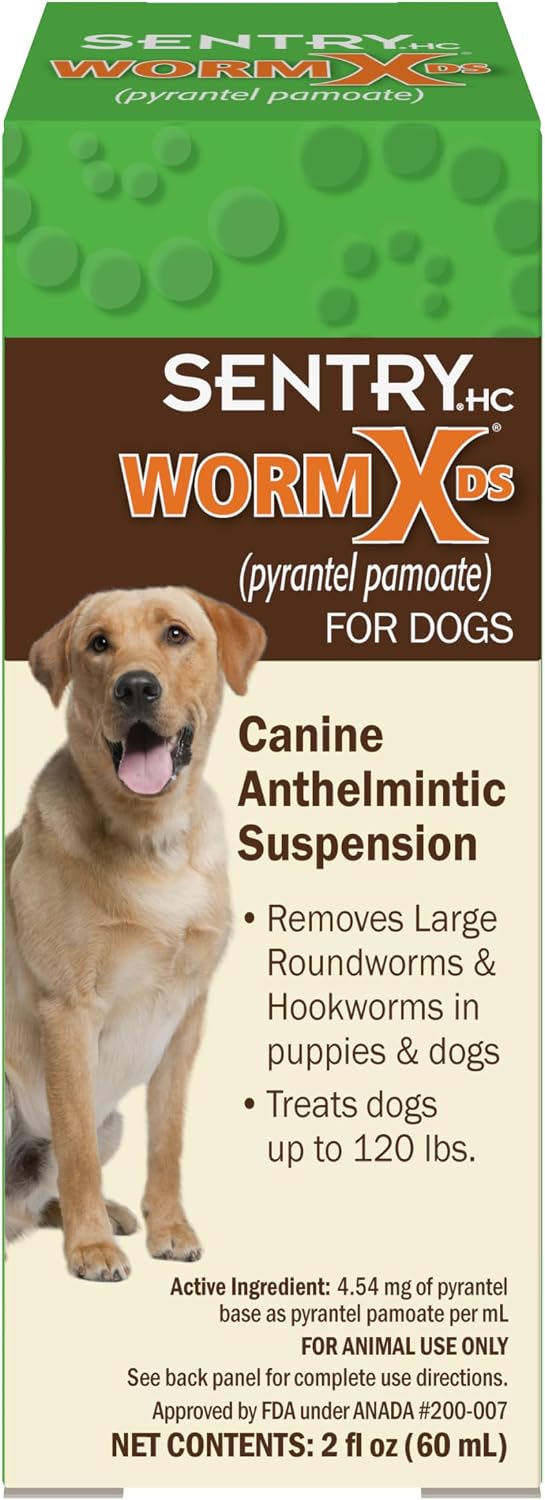 Worm X Plus 7 Way Liquid Dewormer for Dogs 2 oz Broad Spectrum Canine