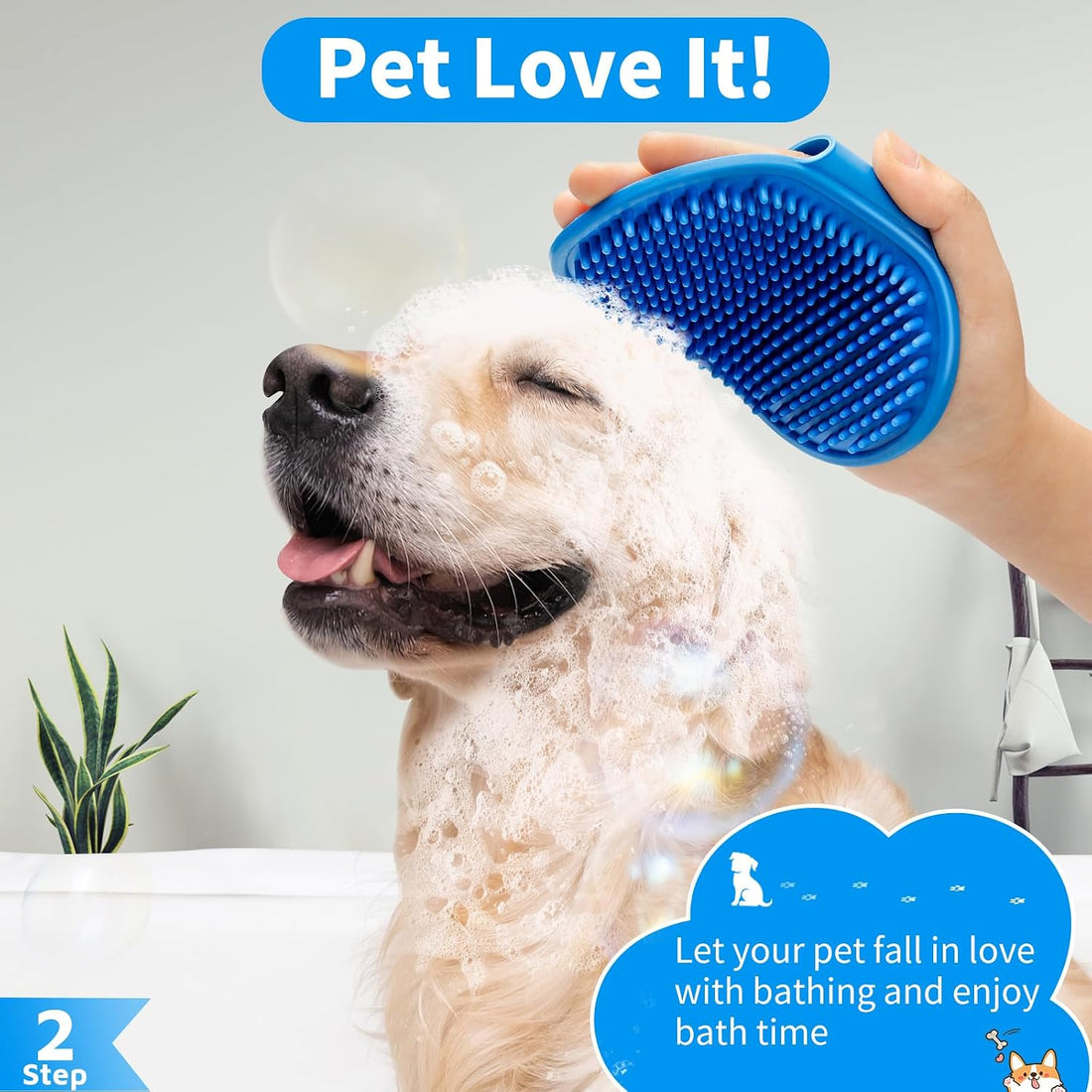 Comotech 3-in-1 Dog Grooming Brush