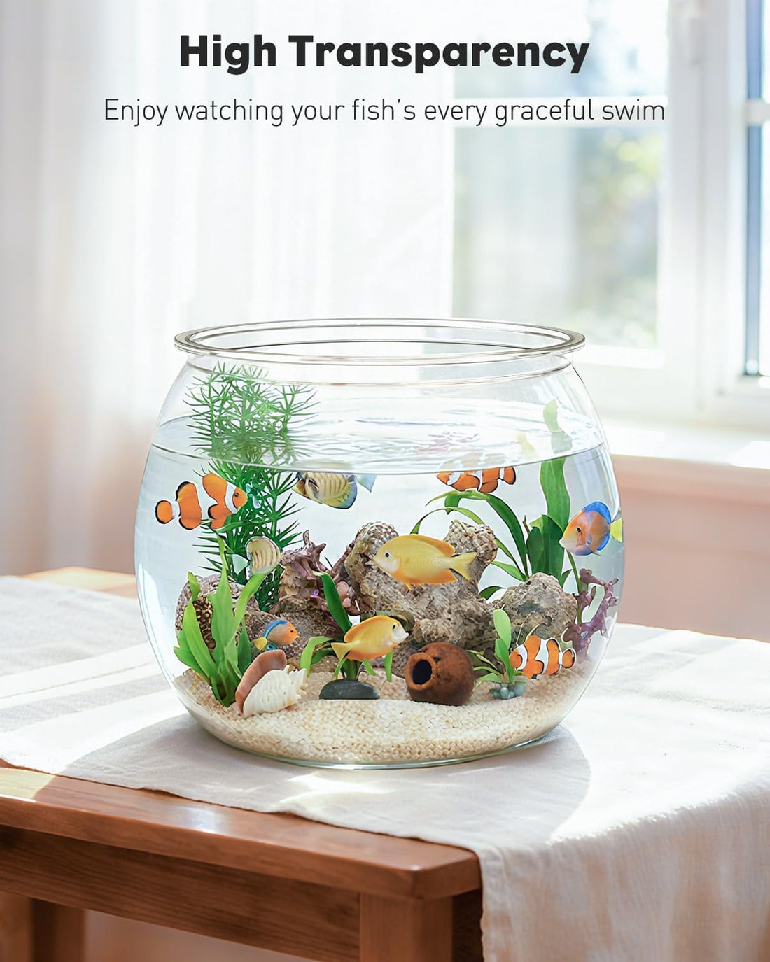 Pawfly 0.5 Gallon Mini Plastic Fish Bowl