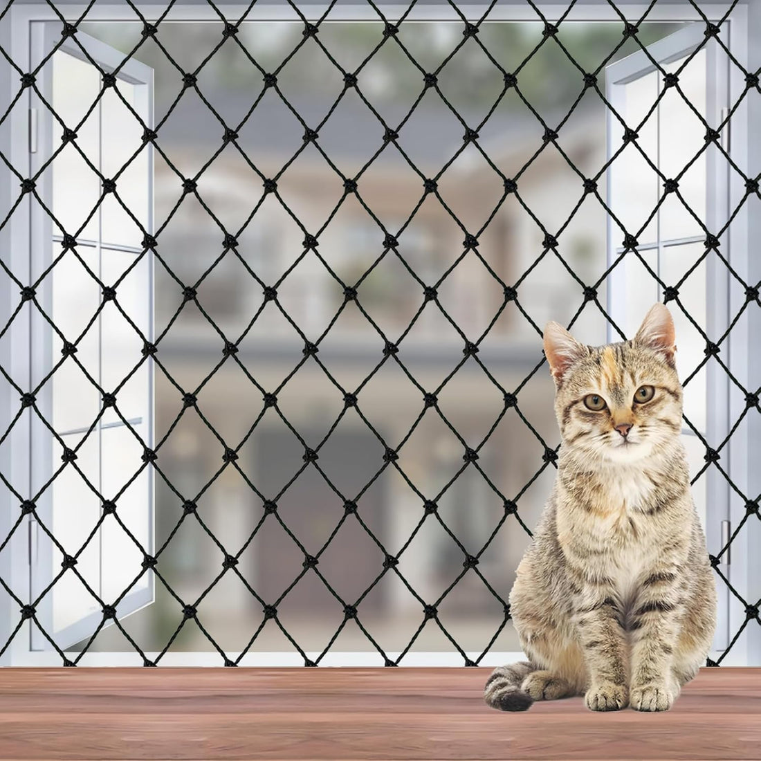 Cat Balcony Netting, Cat Net Pet Anti-Fall Safety Netting,10x6.6ft