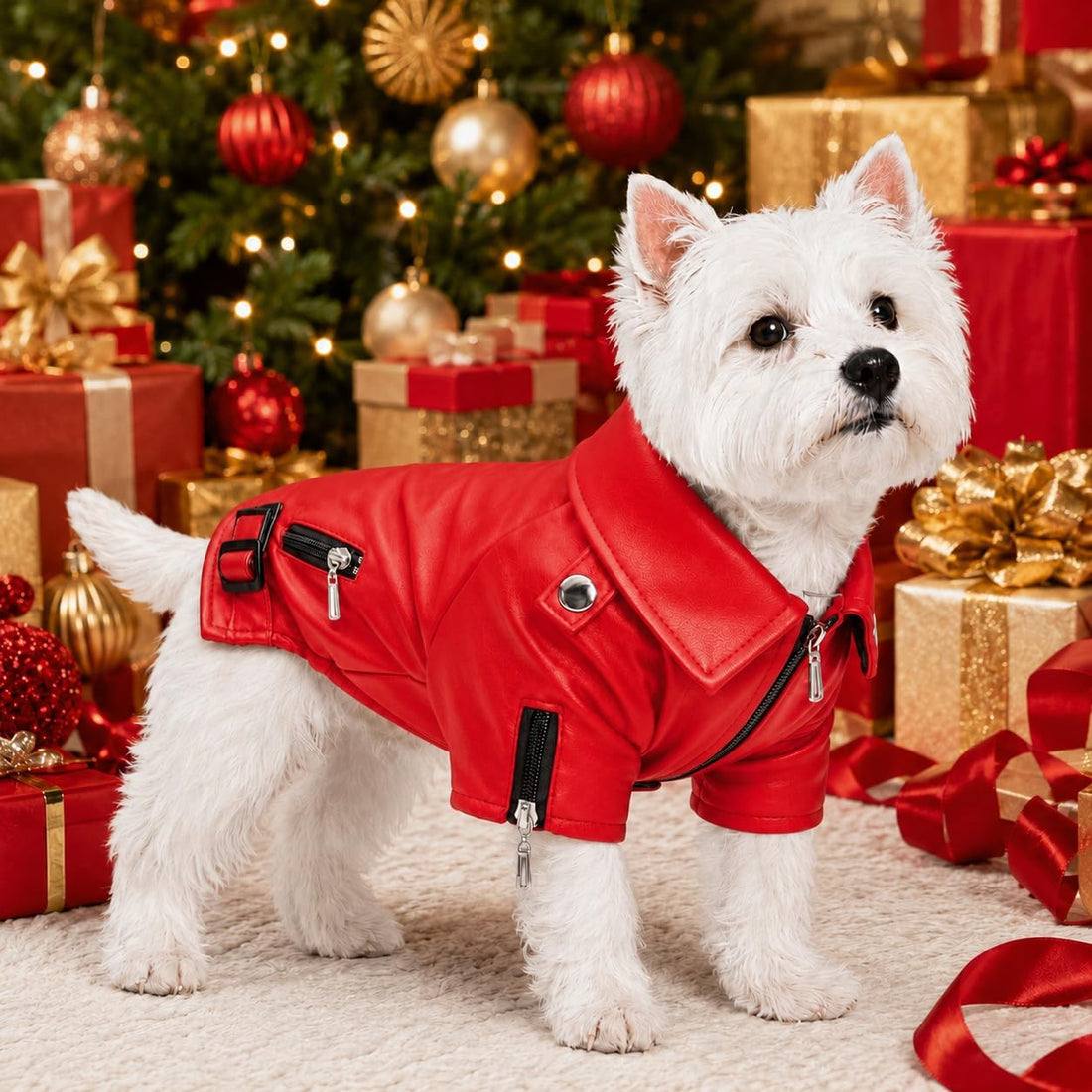 Lovelonglong Cool Dog Leather Jacket