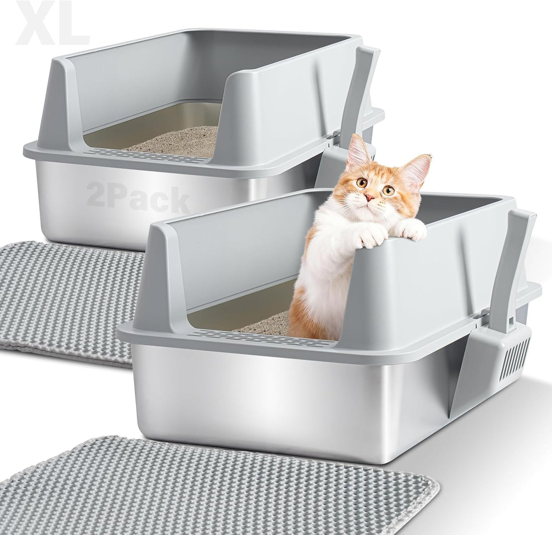 Stainless Steel Litter Box,Metal Cat Litter Box,Medium Cat Litterbox