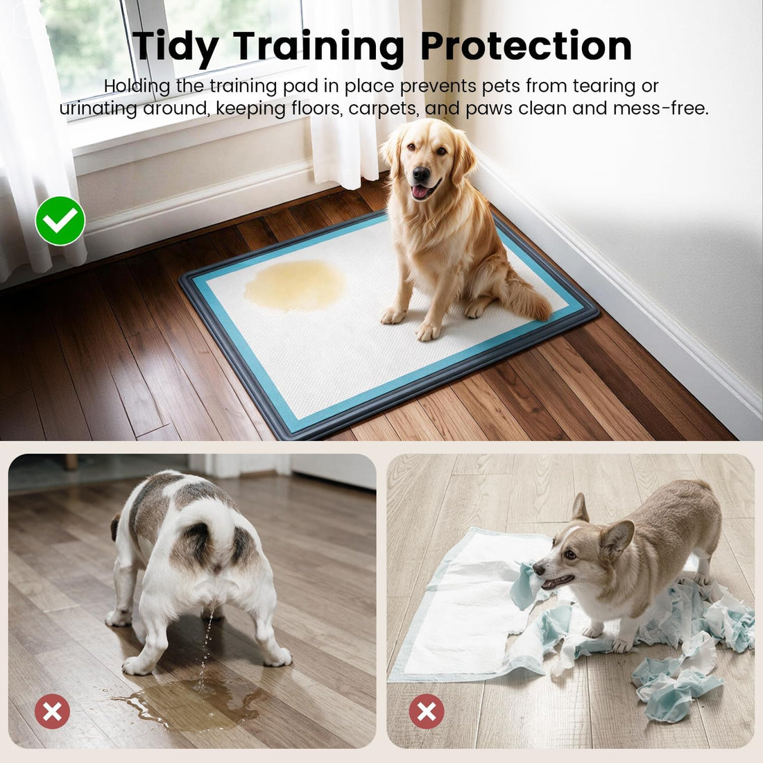 Dog Pee Pad Holder Tray, Fits for 22"x22"