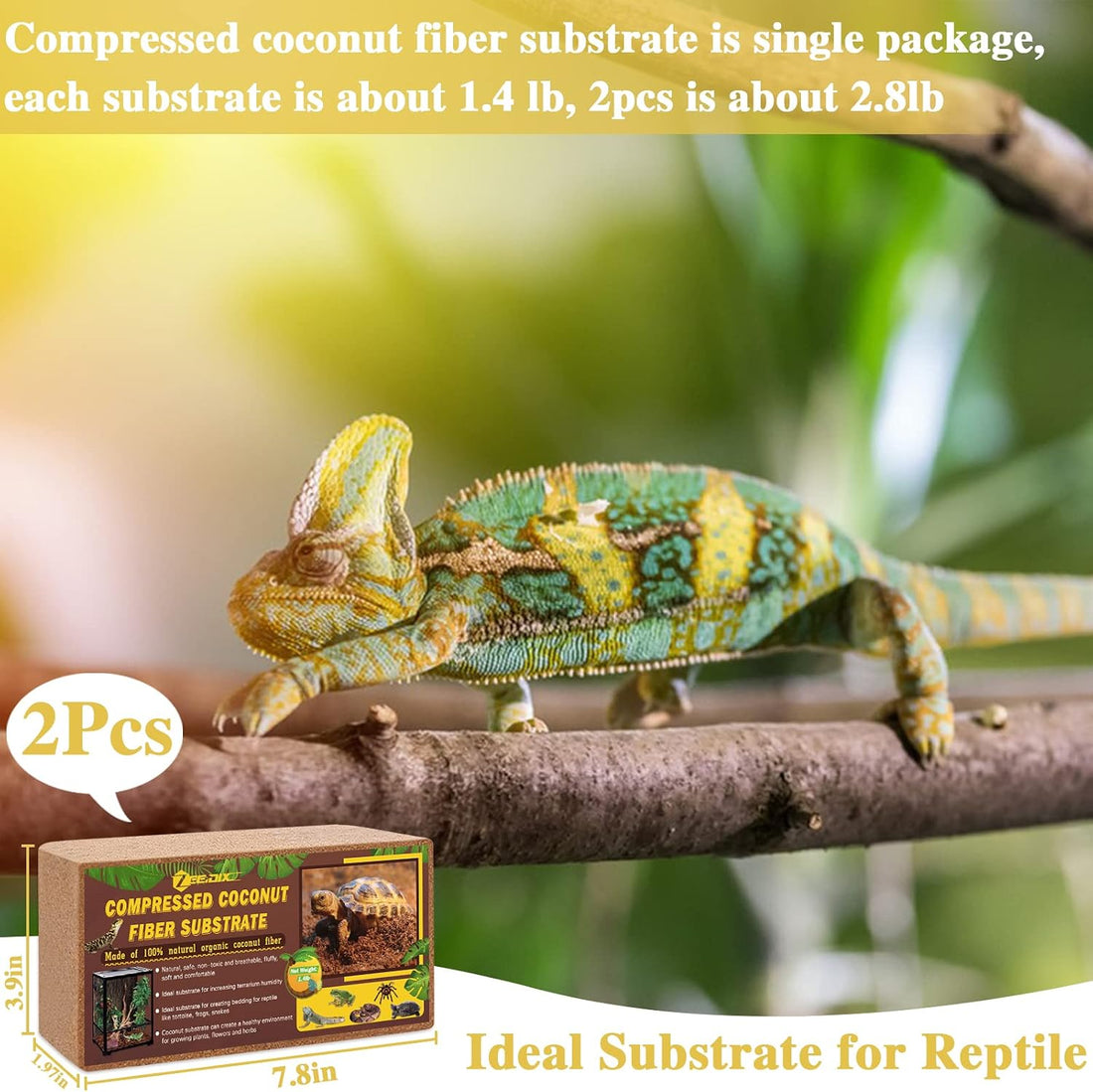 ZeeDix 2 Pack Coconut Fiber Substrate