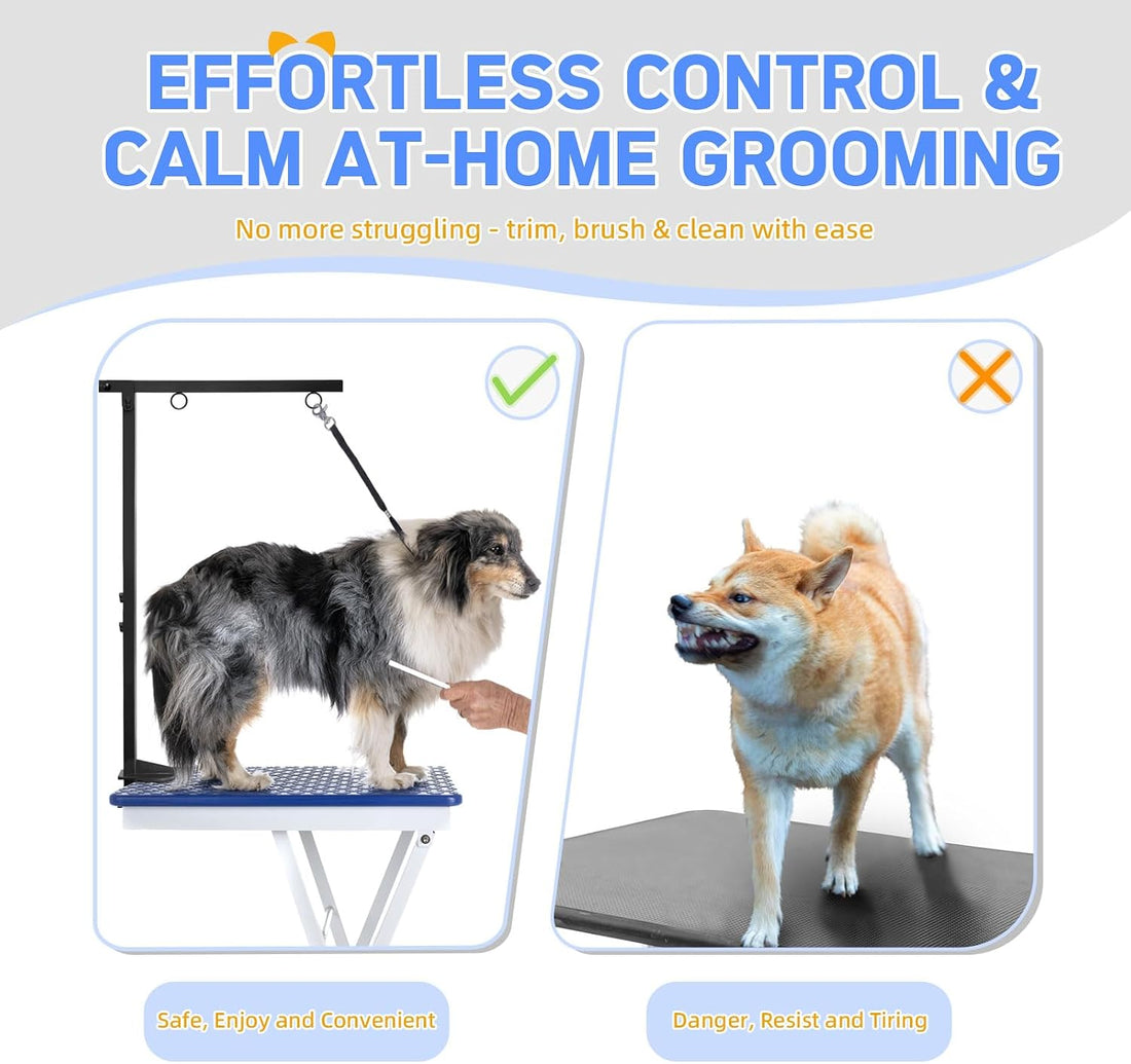 Dog Grooming Arm for Table,with Hammock & Haunch Holder for small dogs