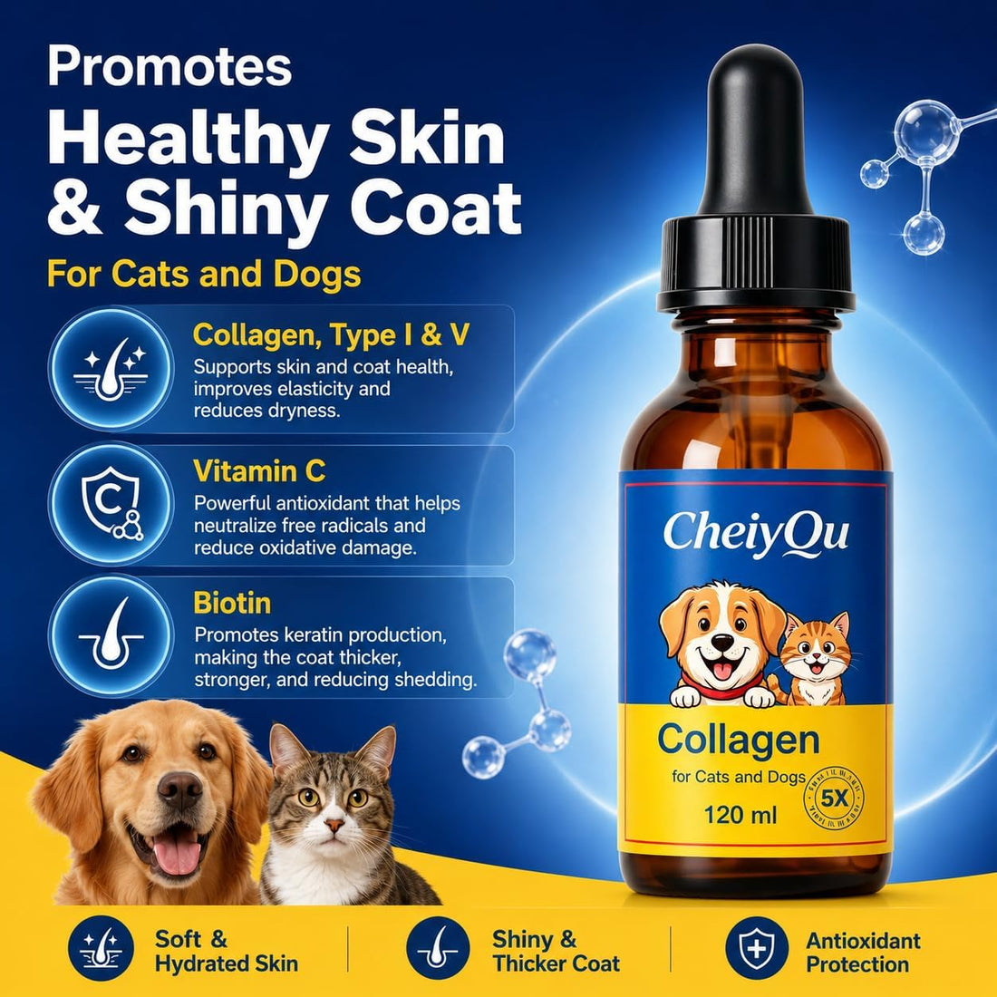Grass-Fed Liquid Collagen for Cats and Dogs, Bacon, 4.06 OZ