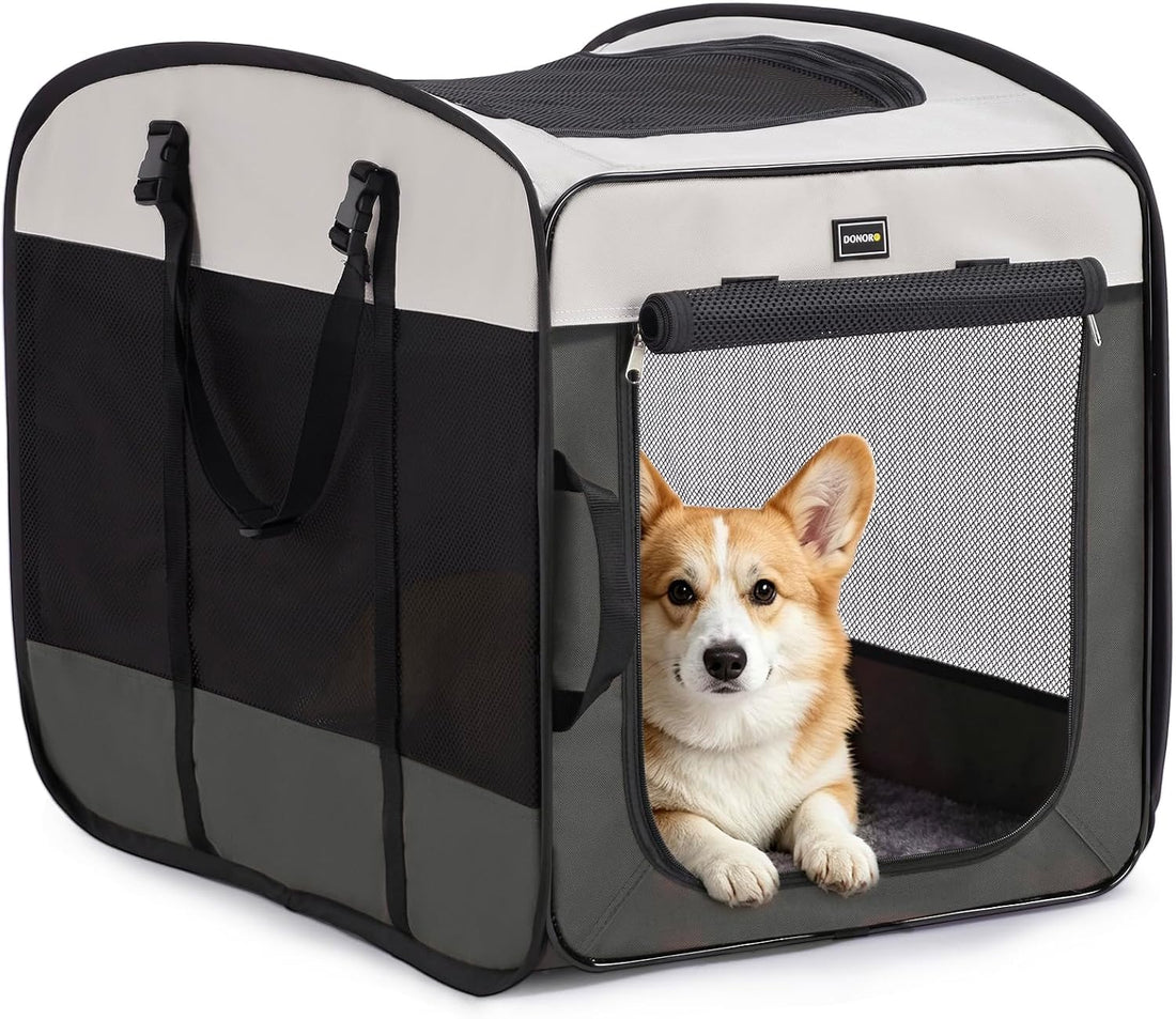 DONORO Dog Kennels and Crates for Medium Dogs