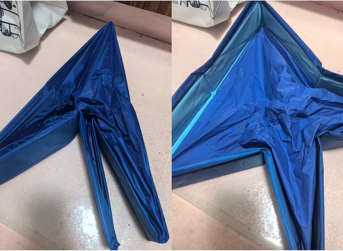 Foldable Dog Pool Blue Portable Small Pet Wading Pool