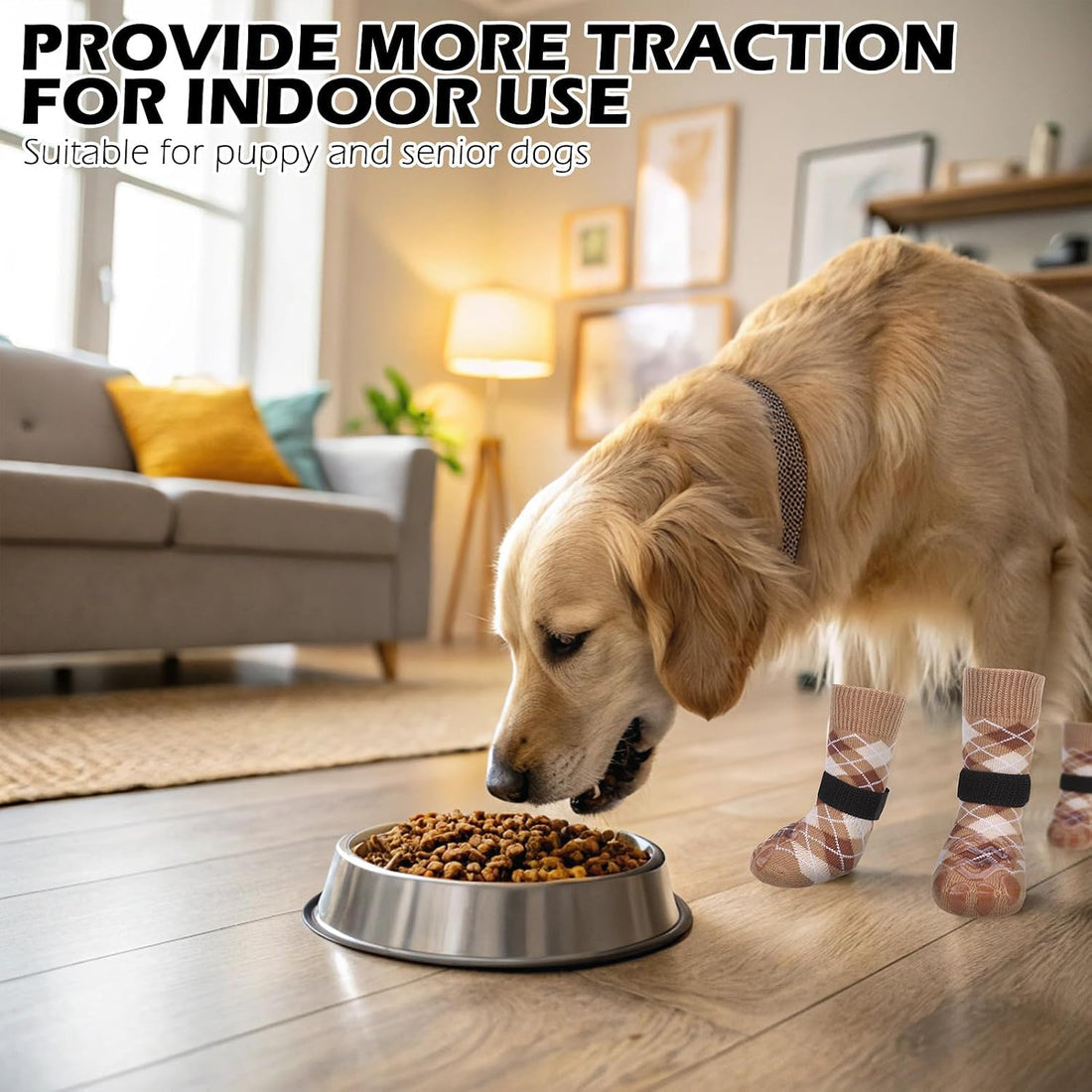 EXPAWLORER Dog Socks to Prevent Licking Paws,Anti Slip Dog Shoes