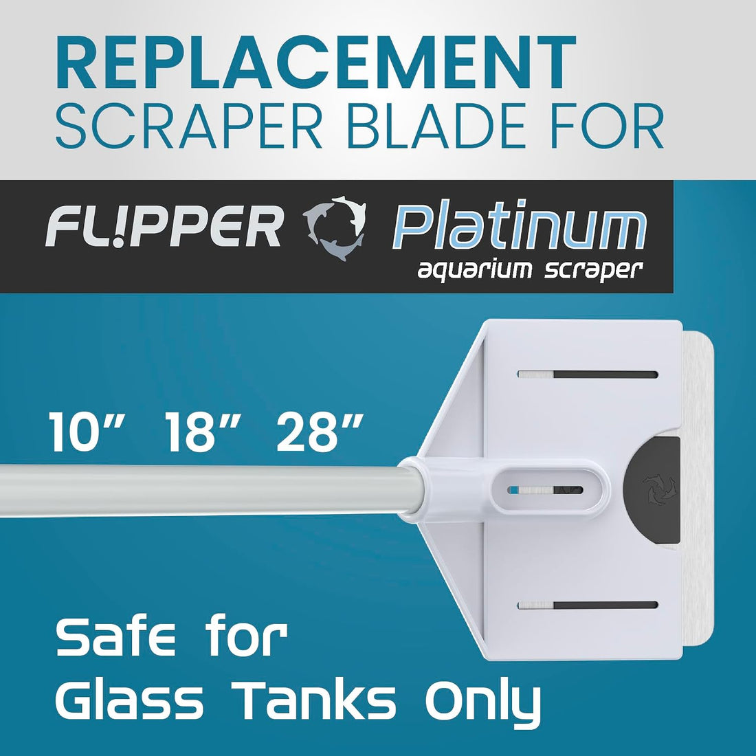 Flipper Platinum Algae Scraper Replacement Blades, Stainless Steel