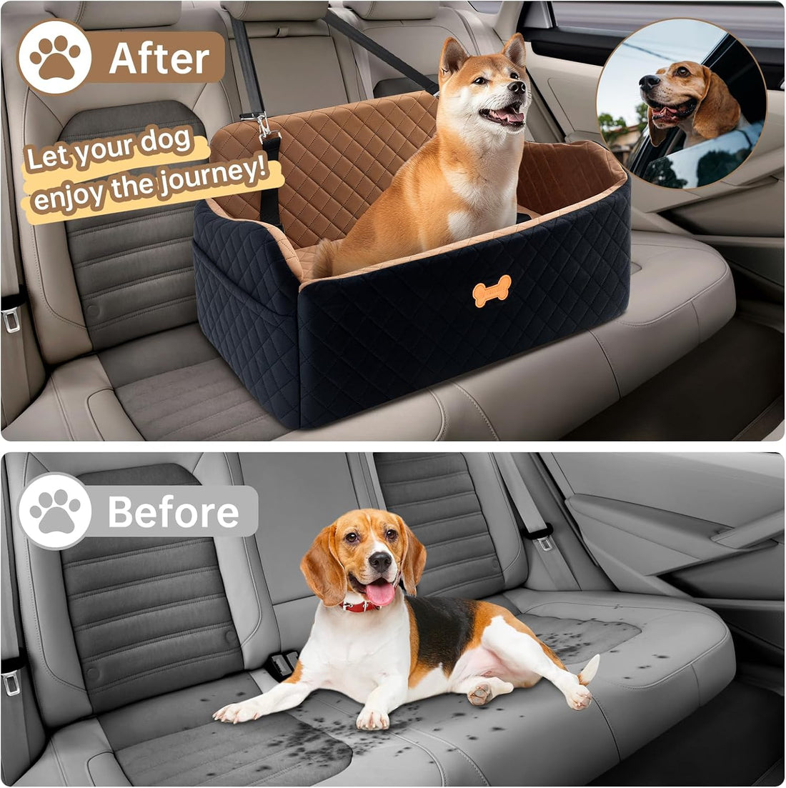 KEELUXE Car Seat for Large Size Dog