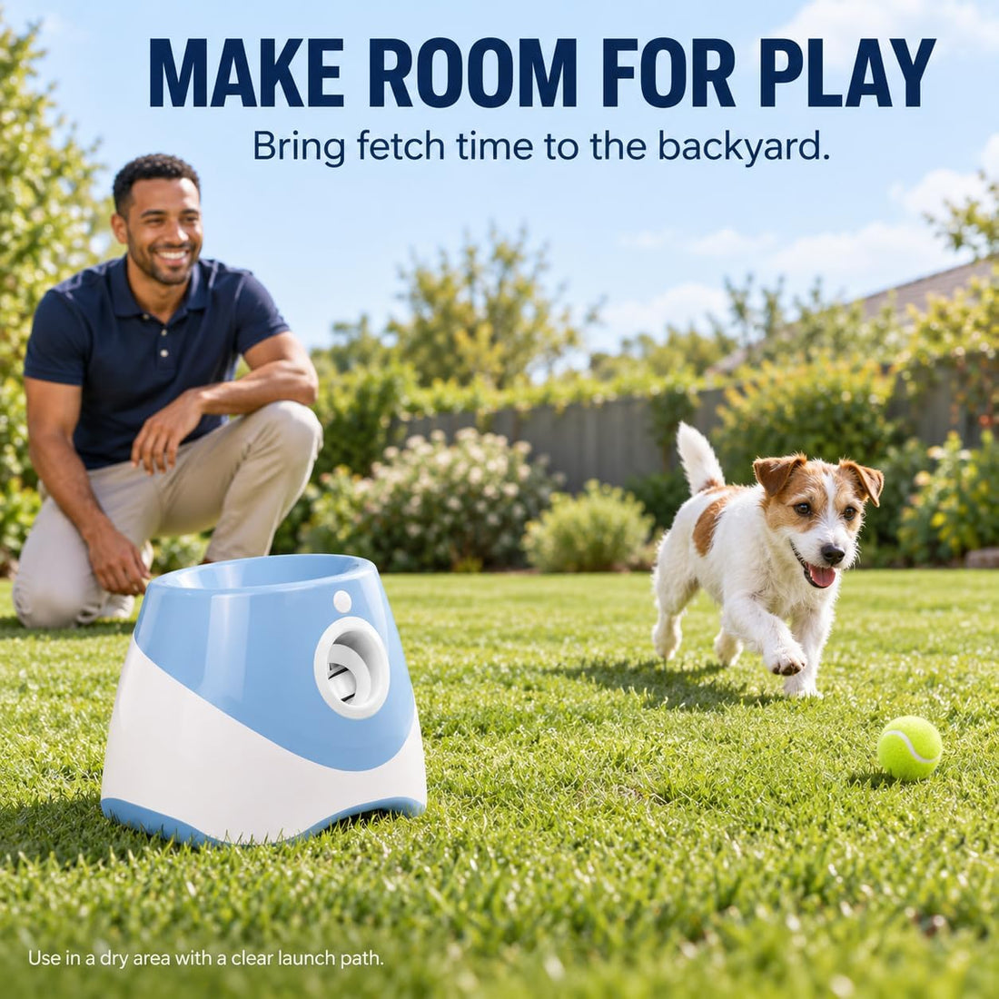 HADIZA Automatic Ball Launcher for Dogs, Rechargeable Thrower Machine