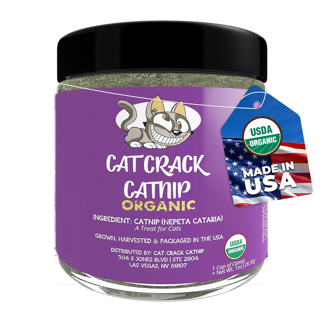 Cat Crack Organic Catnip, 100% Natural Cat Nips Organic Blend that