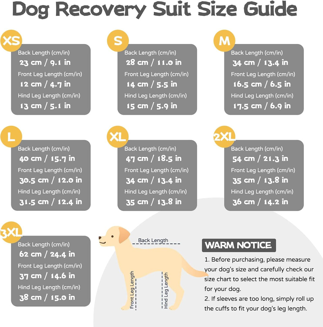 BRKURLEG 4-Leg Dog Recovery Suit, Anti-Licking Surgical Onesie