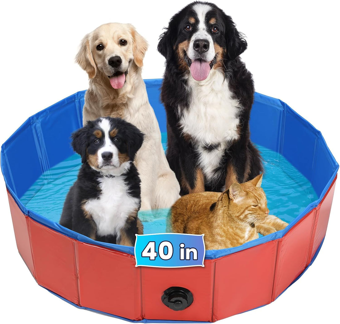 Large Foldable Dog Swimming Pool Pool, Whelping Box, 47.2" x 11.8"