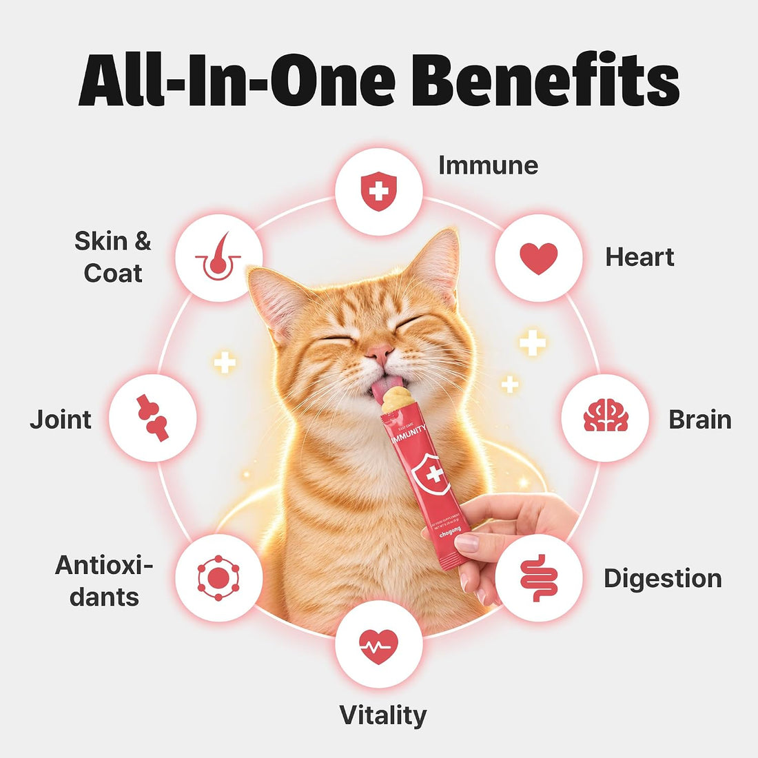 Cat Immune Support, Lickable Multivitamin, Daily Supplement, 30 Tubes