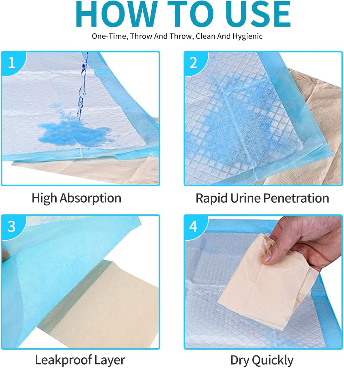 Rabbit Pee Pads Bunny Toilet/Potty Training Pad Super Absorbent Cage