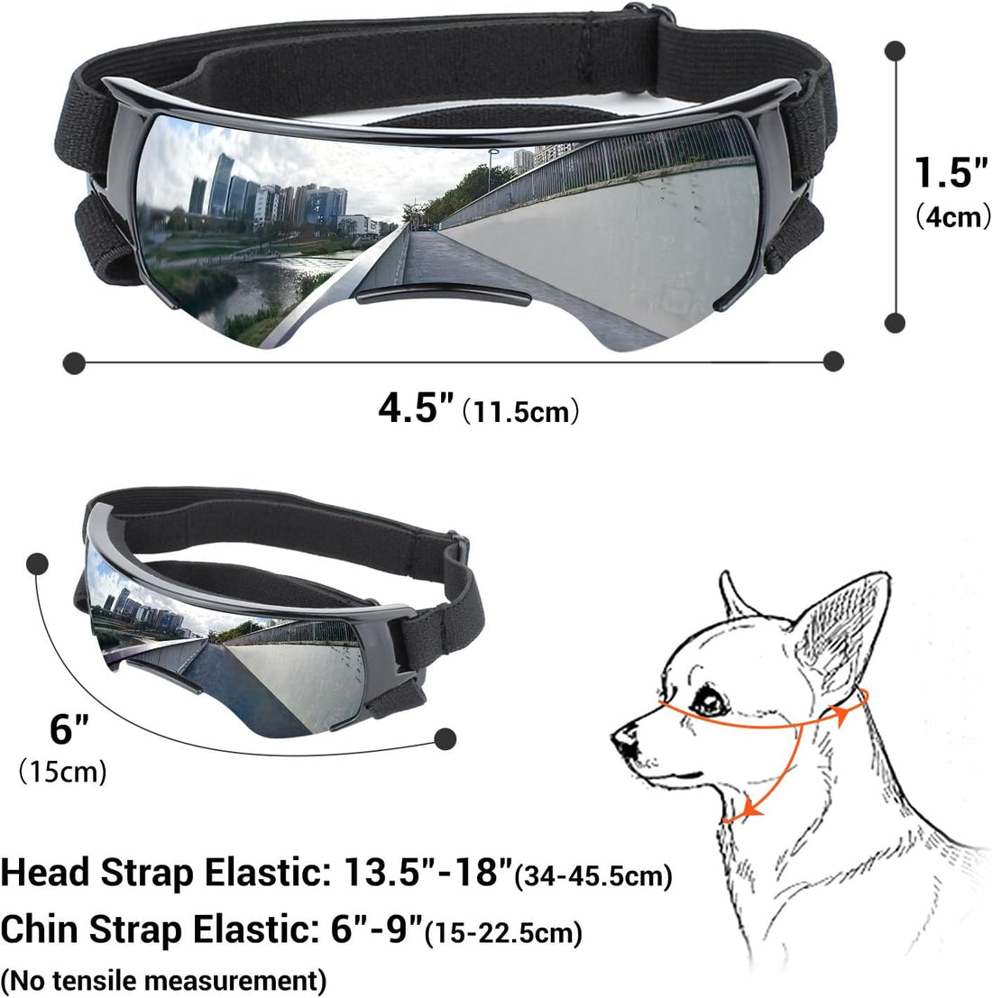 Dog Goggles for Small Dog Doggy Goggles with Adjustable Straps